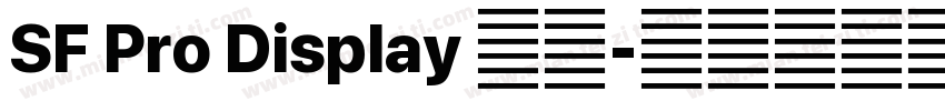 SF Pro Display 粗体字体转换